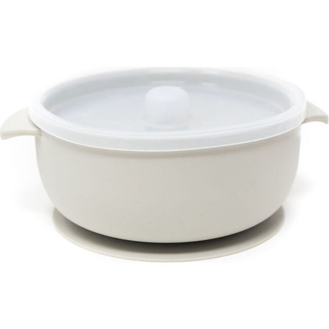 Silicone Suction Bowl, Taupe