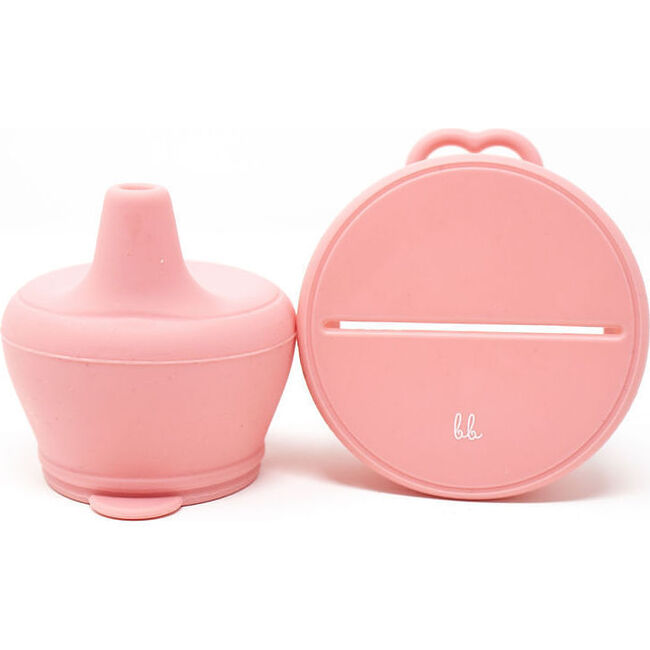 Silicone Snack & Sippy Lids,  Dusty Rose