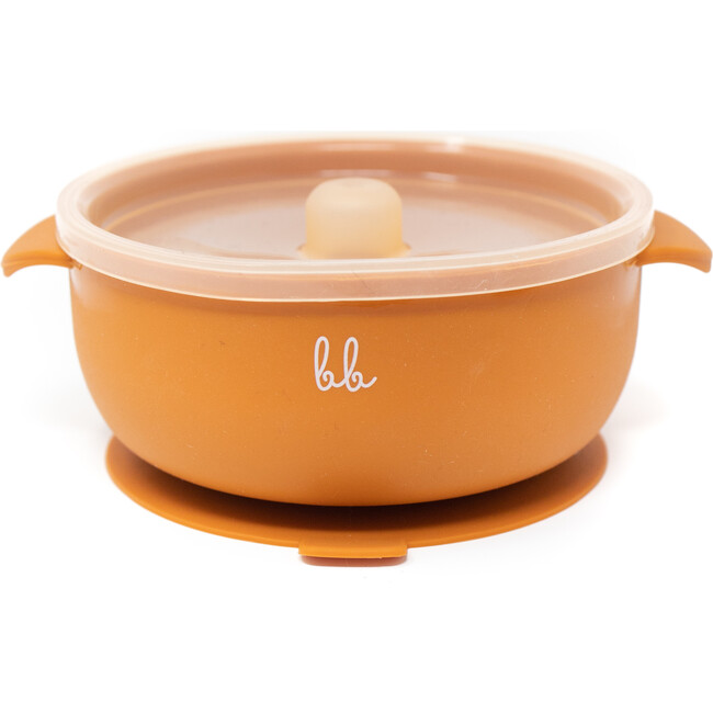 Silicone Snack & Sippy Lids, Burnt Orange - Tabletop - 1