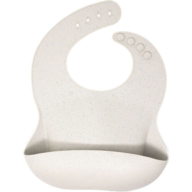 Silicone Bib, Taupe Speckled