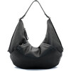 Leather Hammock Bag, Black - Bags - 1 - thumbnail