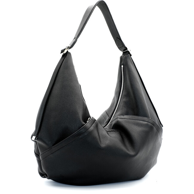 Leather Hammock Bag, Black