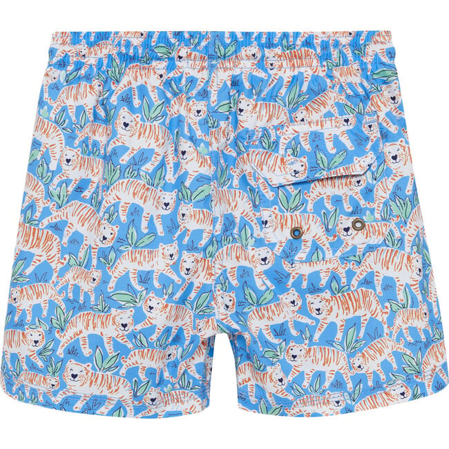 Tiger Swimshort, Aqua and Tiger - Swim Trunks - 2