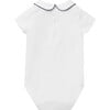 Little Milo Piped Body Ss, White and Navy - Onesies - 2