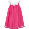 Broderie Daisy Dress, Bright Pink - Dresses - 1 - thumbnail