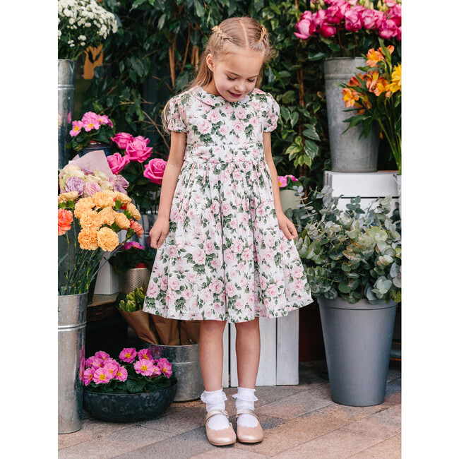 Liberty Print Carline Rose Dress, Pink Rose - Dresses - 2