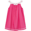 Broderie Daisy Dress, Bright Pink - Dresses - 2
