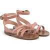 Crossover Band Sandals, Pink - Sandals - 1 - thumbnail