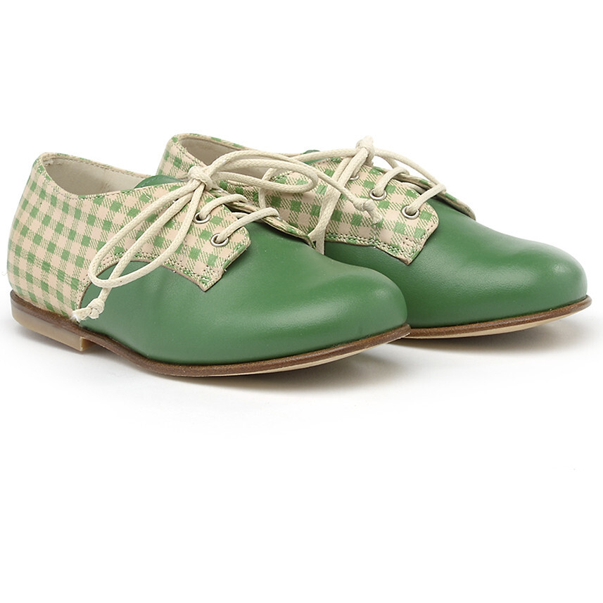 Lace-Up Shoes, Green - Lace-Ups - 1