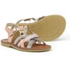 Crossover Band Sandals, Pink - Sandals - 2