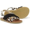 Crossover Band Sandals, Black - Sandals - 2