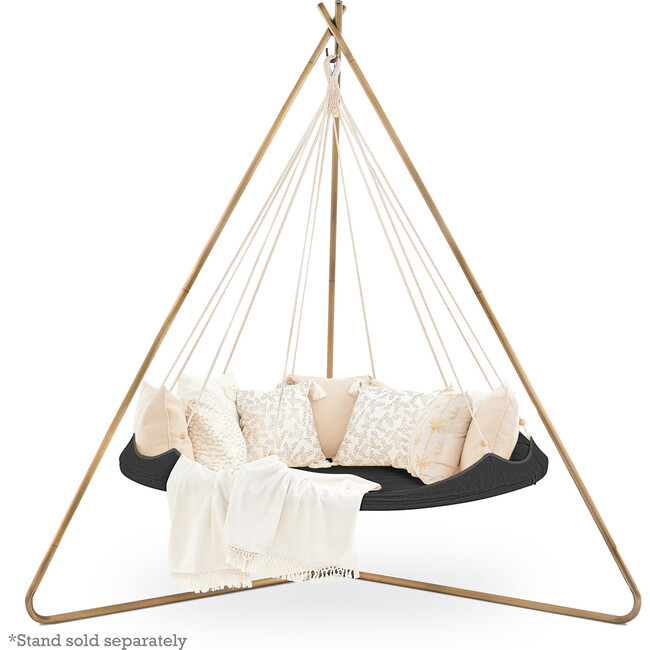 6' Deluxe Sunbrella® TiiPii Bed, Large + Ambient Net, Graphite - Kids Seating - 5