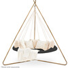 6' Deluxe Sunbrella® TiiPii Bed, Large + Ambient Net, Graphite - Kids Seating - 5