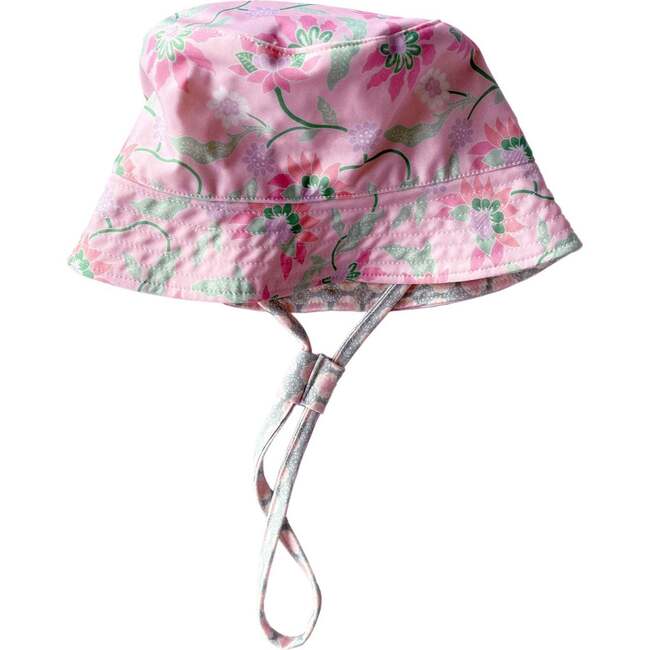 Ayu Short Brim Bucket Hat, Pink Floral Print