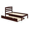 Twin Bed with Trundle, Cherry Wood - Beds - 2 - thumbnail