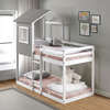 Tree House Bunk Bed, Rustic Dark Grey/White Frame - Beds - 3 - thumbnail