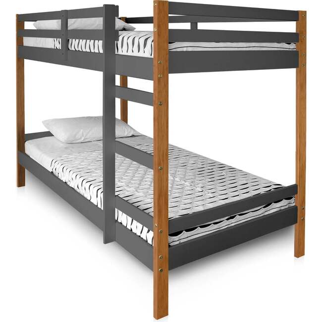 Letto Bunk Bed, Natural/Grey - Beds - 3