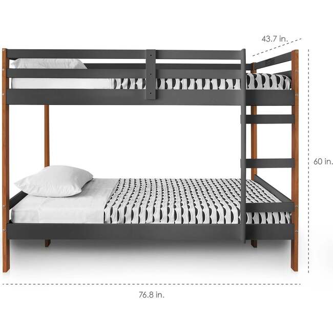 Letto Bunk Bed, Natural/Grey - Beds - 5