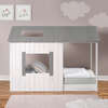 Kid's House Twin Bed, White Wall & Frame/Grey Roof - Beds - 6 - thumbnail