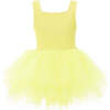 Tulle Tutu Dress, Neon Yellow - Dresses - 1 - thumbnail