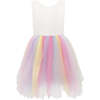 Unicorn Rainbow Dress, White - Dresses - 2