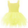 Tulle Tutu Dress, Neon Yellow - Dresses - 2