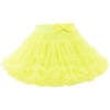 Bow Tutu Skirt, Neon Yellow - Skirts - 1 - thumbnail