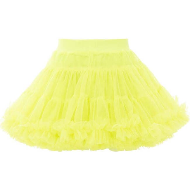 Bow Tutu Skirt, Neon Yellow - Skirts - 2