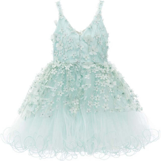 Dahlia Floral Dress, Mint Green - Dresses - 2