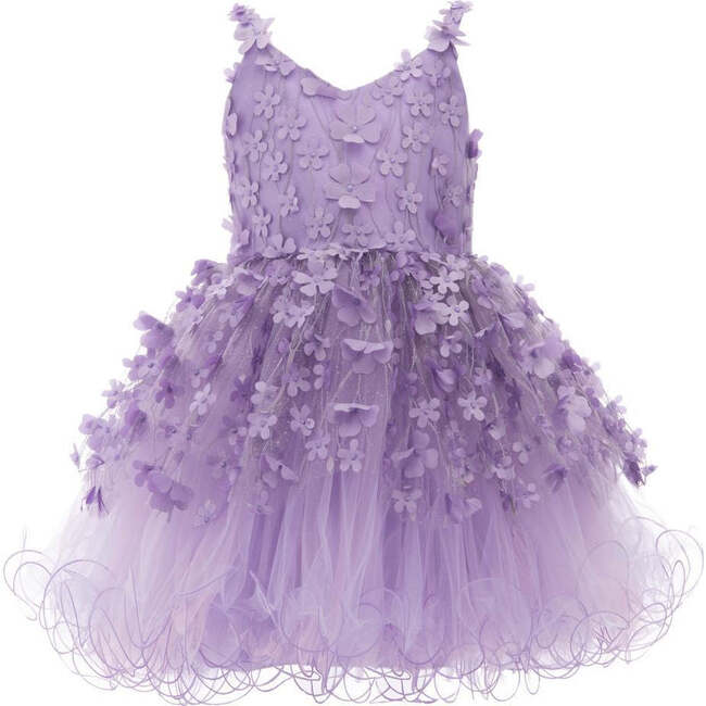 Dahlia Floral Dress, Purple - Dresses - 1