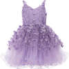 Dahlia Floral Dress, Purple - Dresses - 1 - thumbnail