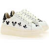 Mickey Embroidered Platform Sneakers, White - Sneakers - 1 - thumbnail