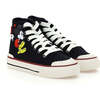 Mickey High Top Sneakers, Black - Sneakers - 1 - thumbnail