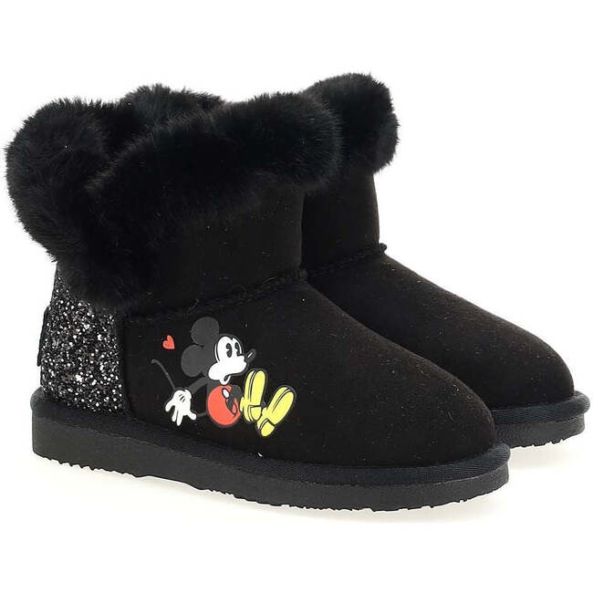 Disney Fur Boots, Black - Boots - 1