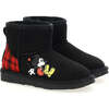 Mickey Plaid Boots, Black - Boots - 1 - thumbnail