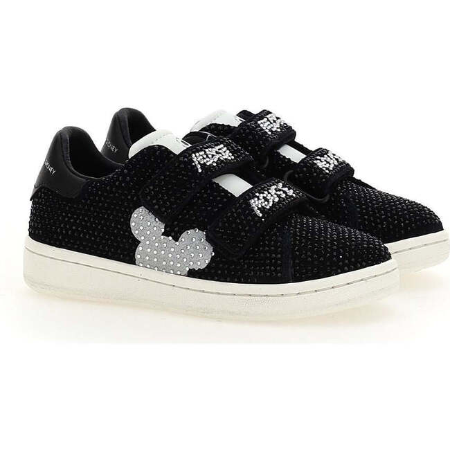 Studded Mickey Sneakers, Black - Sneakers - 1