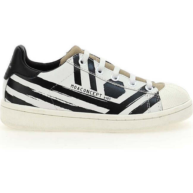 Striped Sneakers, White - Sneakers - 2