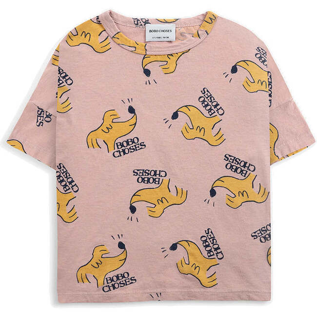 Dog Graphic T-Shirt, Pink