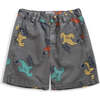 Animal Print Shorts, Gray - Shorts - 1 - thumbnail