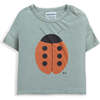 Ladybug Graphic T-Shirt, Mint - T-Shirts - 1 - thumbnail