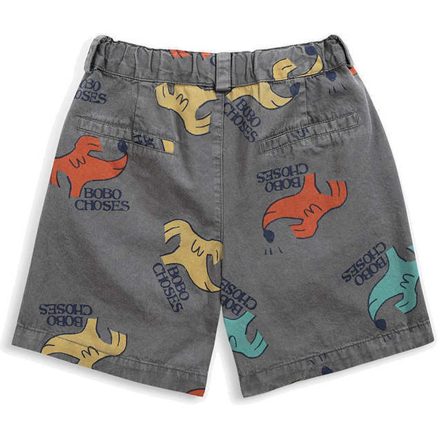 Animal Print Shorts, Gray