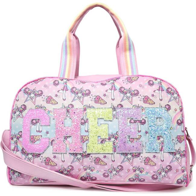 CHEER Miss Gwen Print Duffle Bag, Pink - Bags - 1