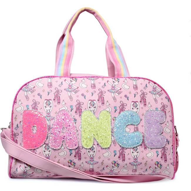 Bubble DANCE Ballerina Miss Gwen Print Duffle Bag, Pink