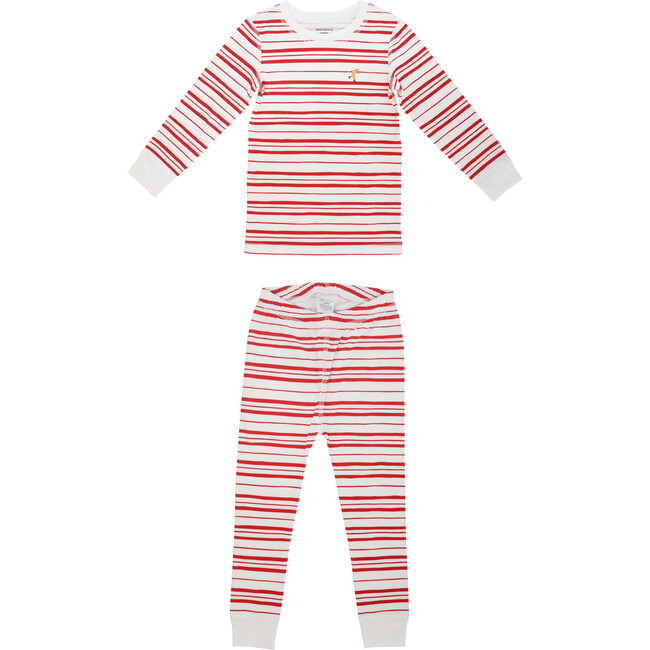 Red Stripe Print Pajama, Red