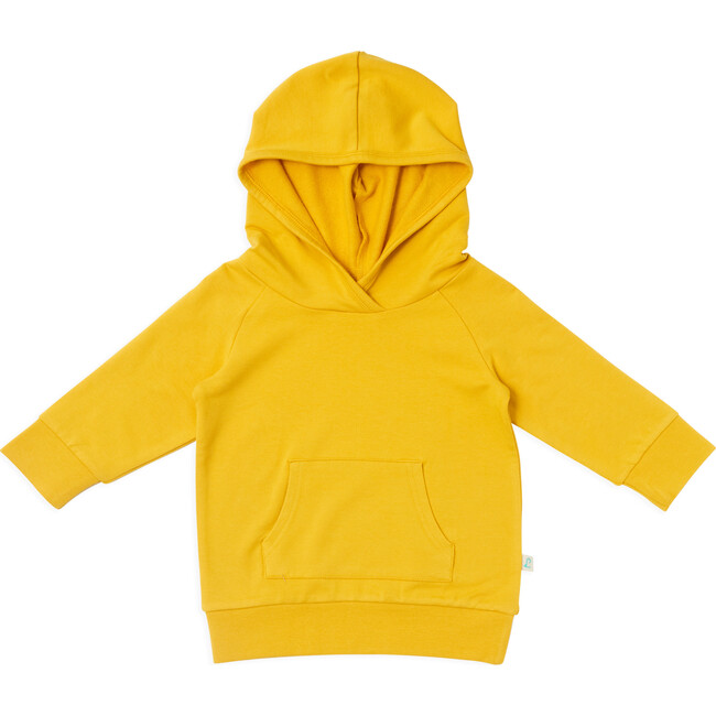 French Terry Bamboo Hoodie, Mustard - Shirts - 1