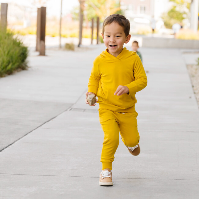 French Terry Bamboo Hoodie, Mustard - Shirts - 2