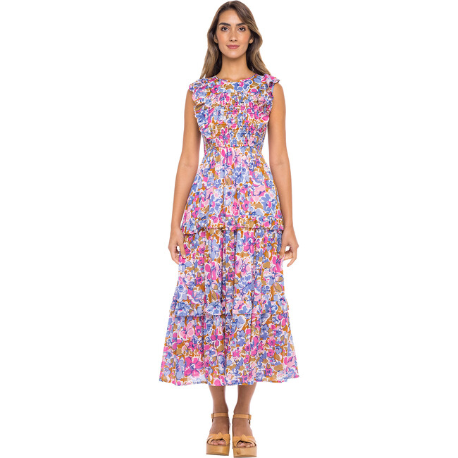 Women's Iris Dress, Techni Floral Sudan - Dresses - 1