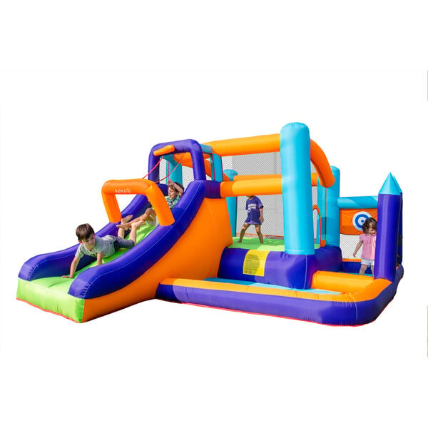 Mega Bouncy Castle with Slide & Sports Field - CocoNut Castles Backyard ...