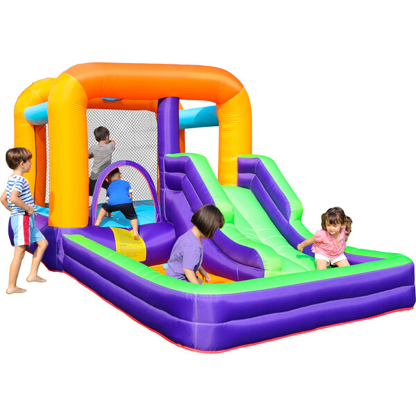 Jumpy Bouncy Castle with Slide & Ball Pit CocoNut Castles Backyard