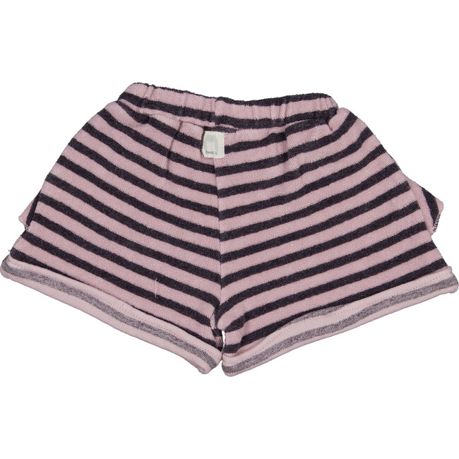 Striped Shorts, Mauve Pink and Black